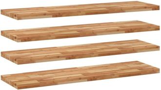 vidaXL Floating Shelves 4 pcs 120x40x4 cm Oil Finished Solid Wood Acacia vidaXL