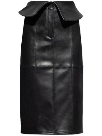 Alexander McQueen leather pencil skirt - women - Lamb Skin - 42 - Black