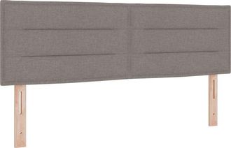 vidaXL Cabecero Led Con Luces De Tiras Led Manual Taup&eacute; 160 Cm Tela Vidaxl