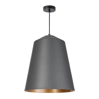 Paco Home L&aacute;mpara Colgante Sal&oacute;n Suspensi&oacute;n Mesa Comer Cocina Pantalla Industrial Oro (&oslash;36.5 Cm), L&aacute;mpara De Techo - Antracita - Paco Home
