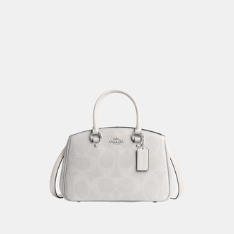 Coach Womens Savannah Small Carryall in Maxi Signature Canvas - White - One Size