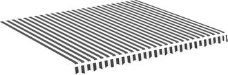 vidaXL Vidaxl - Tela De Repuesto Para Toldo Gris Antracita Y Blanco 4x3,5 M