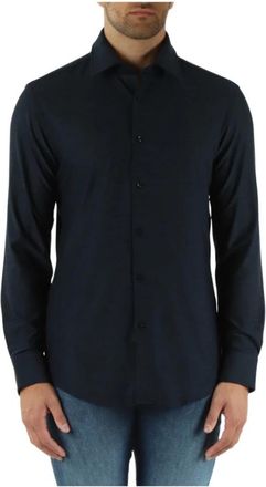 HUGO BOSS Casual Shirts - Heren - Casual Overhemden - Blauw - L - Overhemden