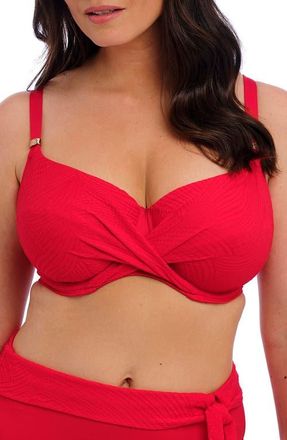 Fantasie Ottawa Underwire Wrap Front Bikini Top in Radiant Red at Nordstrom, Size 32Dd