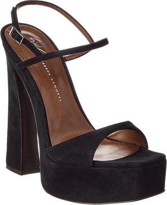 Giuseppe Zanotti Destino 100 Suede Platform Sandal