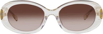 Tory Burch Brown Gradient Oval Ladies Sunglasses TY7214U 195213 53