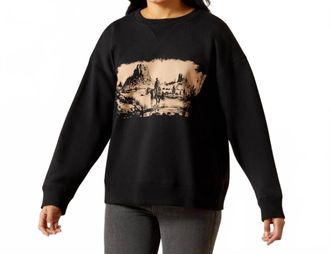 Ariat The Outlaw Crew Neck Sweatshirt In Black
