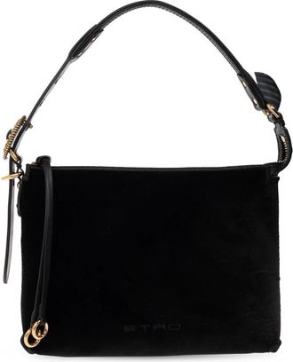 Etro Borsa a spalla Hobo piccola in velluto - - Bags - Donna - Nero - ONE SIZE