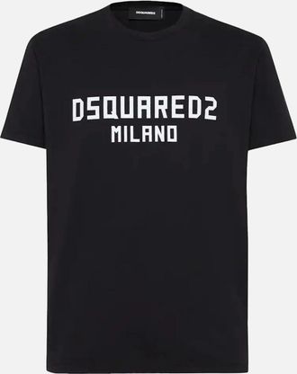 Dsquared2 Mens Dsquared2 Milano Logo Cool Fit Black T-Shirt - Size: 44