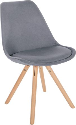 Clp Silla De Sal&oacute;n Sofia Tapizada En Tela Gris Claro Natural (redondo)