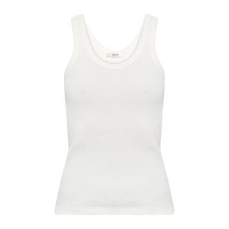 Haikure Sleeveless Tops, female, White, Size: M Canotta a costine