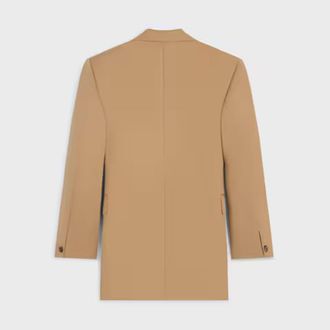 Celine Single-Breasted Wool Blazer - Camel