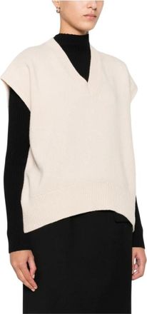 Marella Monochrome Sweater - Dames - V-hals truien - Beige - M - Truien & Vesten