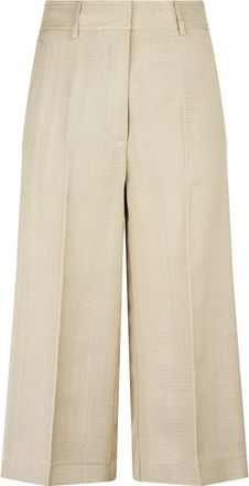 Forte_Forte Cropped Pants with Relaxed Wide-Leg Silhouette