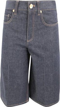 Brunello Cucinelli Korte Broeken, Dames, Blauw, 2Xs, Denim, Denim Shorts