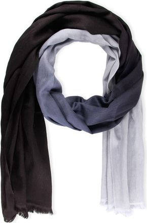Saachi Two-Tone Cashmere & Silk Scarf in Black at Nordstrom Rack