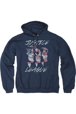 Gildan Justice League of America Justice For America Adult Pull Over Hoodie / Hooded Sweatshirt