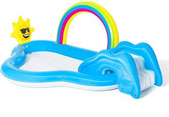 Bestway Piscina Con Tobogan Arcoiris 257 X 145 X 91 Cm