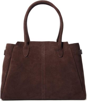 & Other Stories Large Suede Tote Bag in Brown Dark at Nordstrom