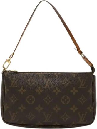 Louis Vuitton Pre-owned Shoulder Bags, female, Brown, Size: ONE SIZE Pre-owned Monogram Clutch Bag