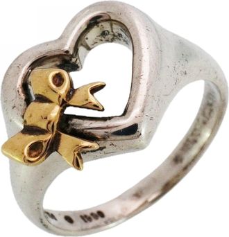 Tiffany & Co. Yellow Gold (18K) Silver 925 Band Ring (Pre-Owned)