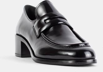 Churchs Womens Mocassins Prudence En Cuir De Veau Poli Fum&eacute; Noir Black Loafers