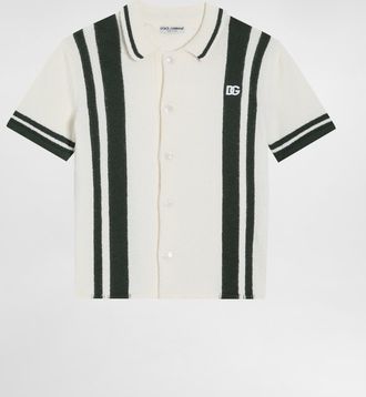 Dolce & Gabbana Knitted Shirt With Intarsia - Man Multicolor 12 Years