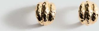 Mango Orecchini semicerchio rilievo oro - Donna - Taglia unica - MANGO