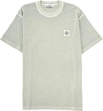 Stone Island T-Shirt mit Logo-Aufn&auml;her