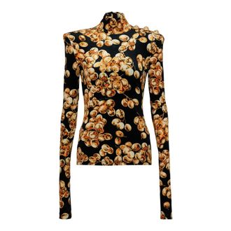 Balmain Mujer, Camisetas, Amarillo, Talla: S
