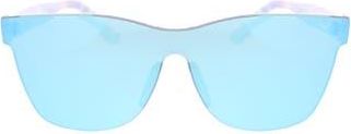 Roxy 146mm Rimless Shield Sunglasses in Ice Blue Mirror at Nordstrom Rack