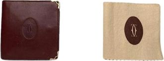 Cartier Pre-owned Leather Wallet - Dames - Vintage Accessoires - Rood - ONE Size - Leer - Vintage