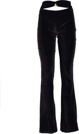 Philipp Plein Wijde Broek - Dames - Wijde Broeken - Zwart - M - Polyester - Broeken