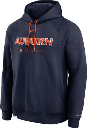 Nike Auburn Courtside Basketball Practice Nike Mens Dri-FIT Pullover Hoodie in Blue | 04EJ19MBAUN-REJ