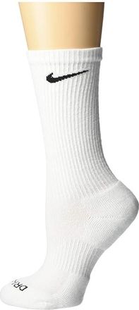 Nike Everyday Plus Cushion Crew Socks 3-Pair Pack Crew Cut Socks Shoes White/Black : XL (US Mens Shoe 12-15), Cotton/Polyester/Spandex