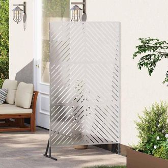 Berkfield Home Privacy Screen 100x50x180 cm Stainless Steel in Silver | Size: 100 x 50 x 180 cm