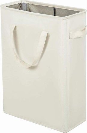 No Brand Cesto De Ropa Plegable - Cesto De Ropa - Cesta De Almacenamiento Plegable - 45 Litros - Blanco Roto - Tela Oxford