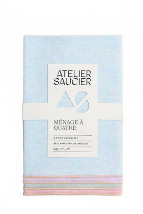 Atelier Saucier Hummingbird Cotton Napkins In Multi