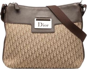 Dior Pre-owned Cross Body Bags, female, Beige, Size: ONE SIZE Pre-owned Canvas Crossbody Bag