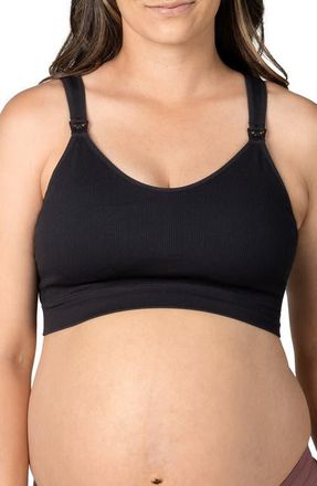 Kindred Bravely Mia Maternity & Nursing Lounge Bra- Fits Sizes 30B-44D in Black at Nordstrom, Size X-Large