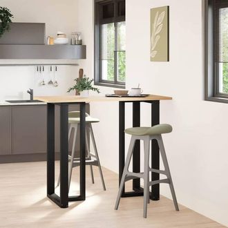 Berkfield Home Bar Table Legs T-Shaped&not;2 pcs Black 60x35x(110-111) cm Steel