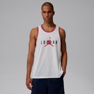 Nike Jordan Mens Jordan Brooklyn Mesh Jersey in White | IF1855-100