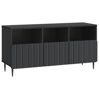 vidaXL Mueble De Tv Negro 102 X 34,5 X 50 Cm Madera De Ingenier&iacute;a Vidaxl