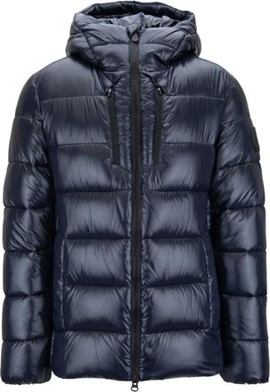 Save The Duck Herenjas met rits en hoge kraag - Heren - Gewatteerde jassen - Blauw - 2XL - Polyester - Jassen