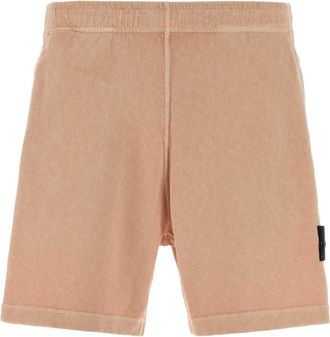 Stone Island Salmon Cotton Bermuda Shorts