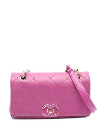 Chanel 2020-2021 small Flap shoulder bag - women - Calf Leather - One Size - Pink