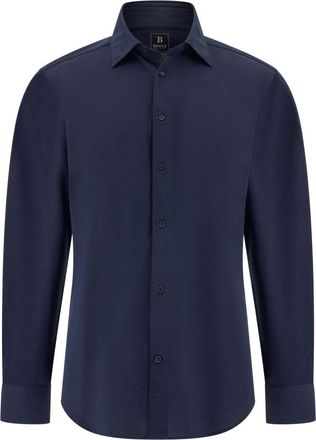 Boggi Milano Overhemden, Heren, Blauw, XL, Katoen, Regular Fit Japans Jersey Polo Shirt