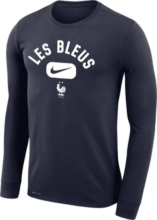 Nike FFF Legend Nike Mens Dri-FIT Long-Sleeve T-Shirt in Blue | M22419MTNAV-FRA
