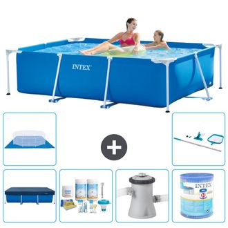 Intex Piscina Con Estructura Rectangular - 220x150x60 Cm - 7-piezas S40010