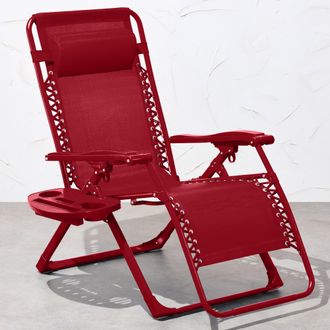 Best Choice Products Monochromatic Zero Gravity Chair, Folding Patio Recliner w/Side Tray, Headrest